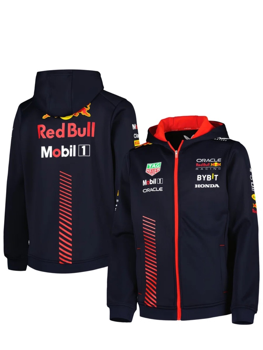Kids Redbull Navy & Red Team Zip Hoodie